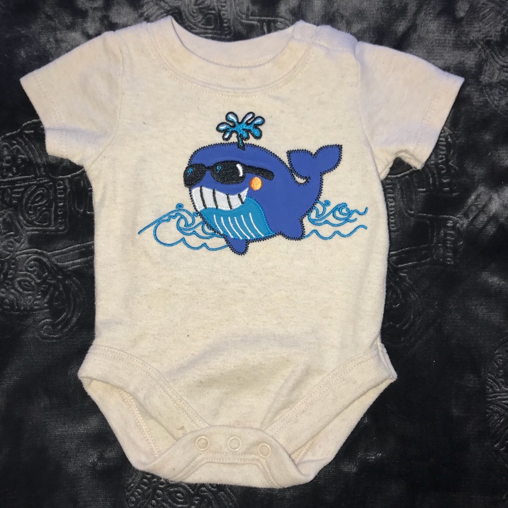 Garanimals-NB Whale Short Sleeve Onssie